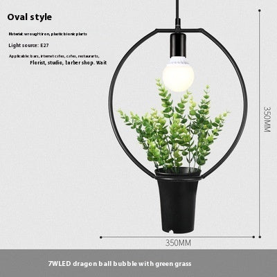 Modern Minimalist Geometric Wrought Iron Plant Flower Pot Chandelier