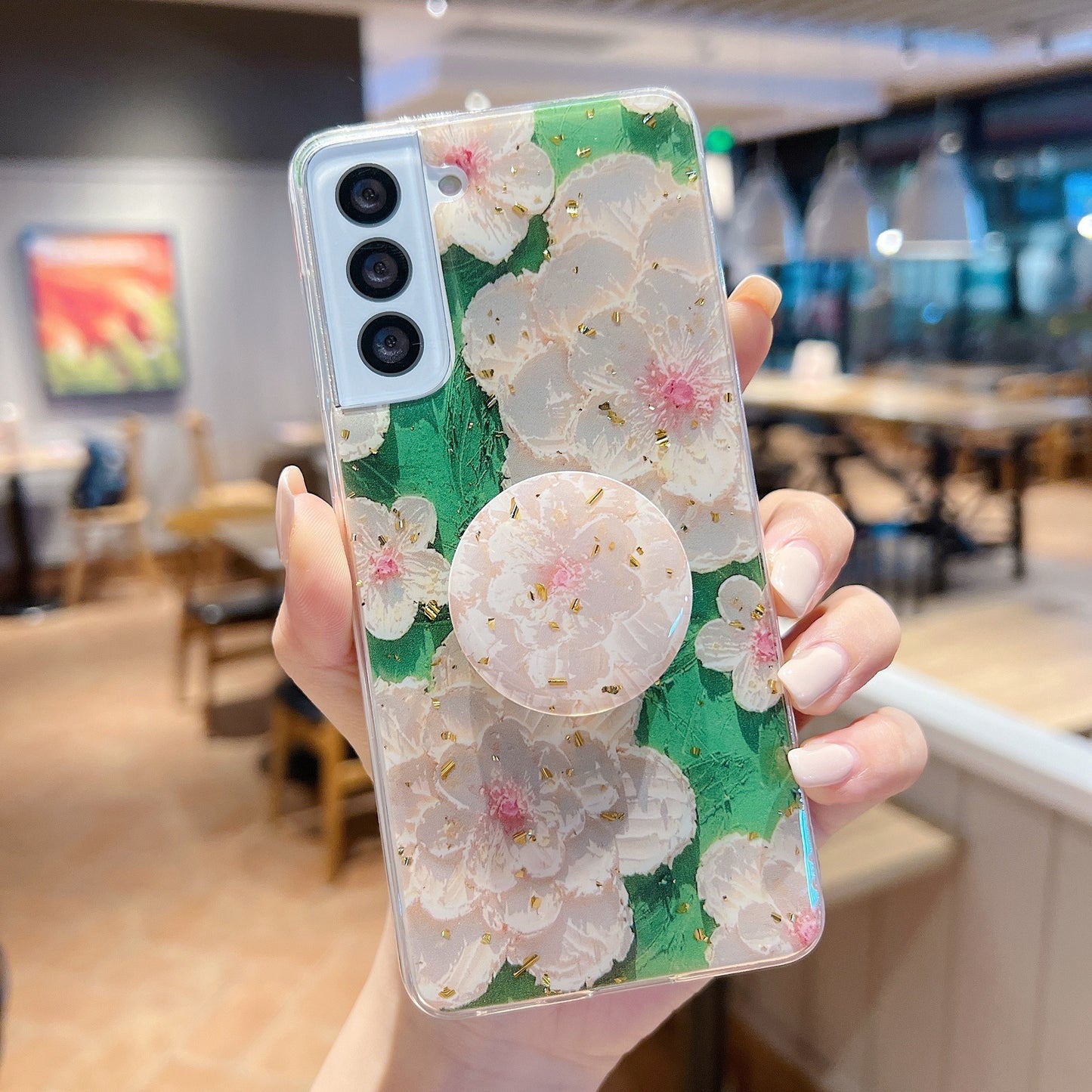 Watercolor Oil Painting Air Bag Bracket Phone Case