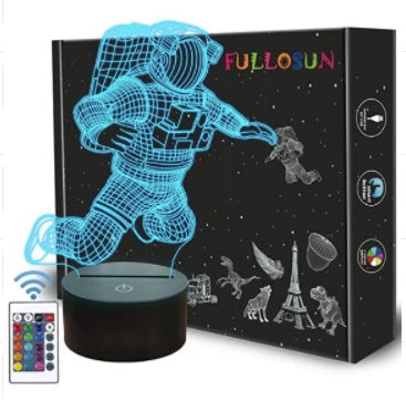 Astronaut 3D small night light USB port plug in bedside