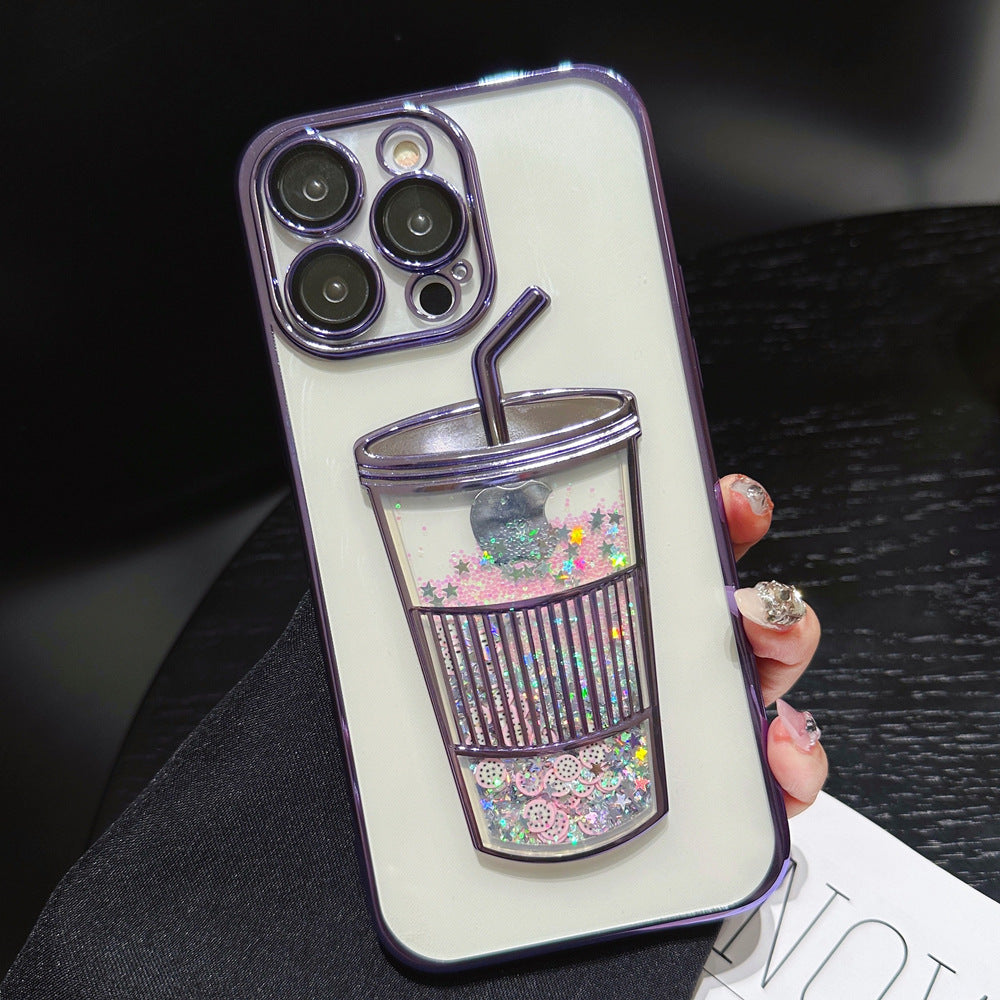 Electroplating Quicksand Cup Phone Case