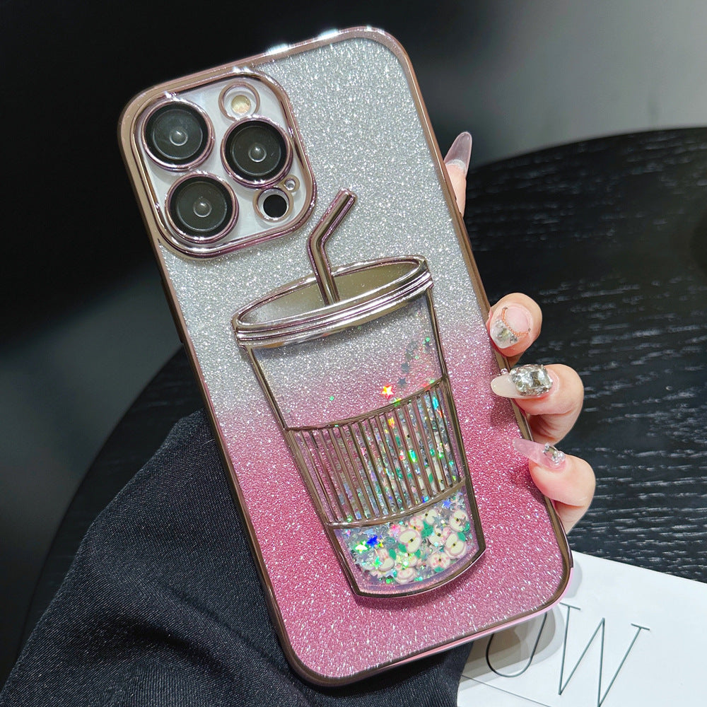 Electroplating Quicksand Cup Phone Case