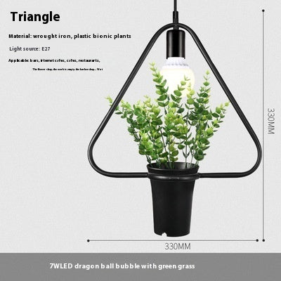 Modern Minimalist Geometric Wrought Iron Plant Flower Pot Chandelier