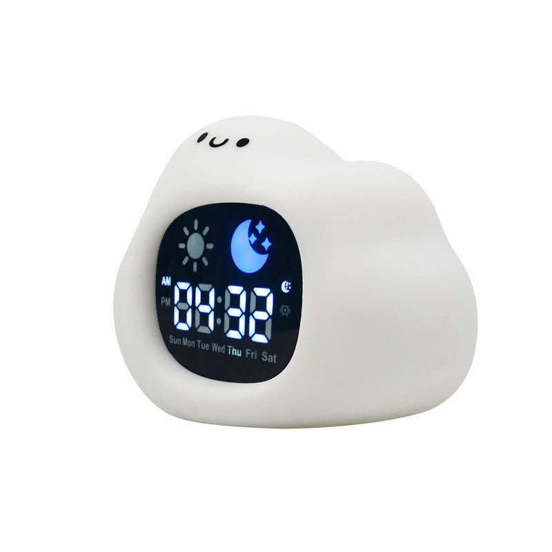 Alarm Clock LED Silicone Night Lamp