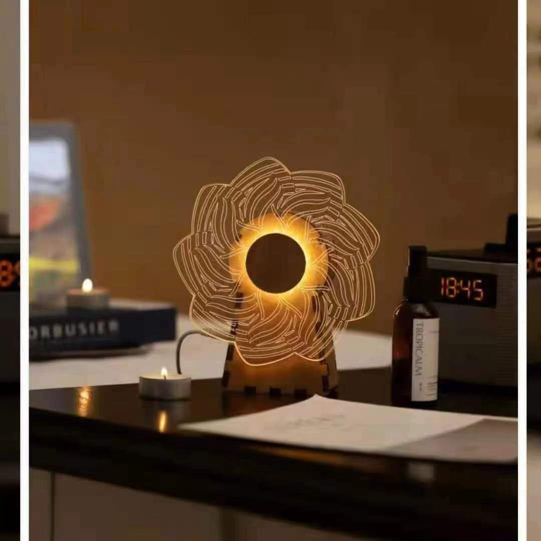 Rotating Windmill Music Night Light