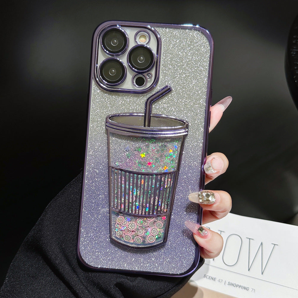 Electroplating Quicksand Cup Phone Case