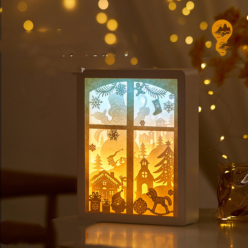 Three-dimensional Paper-cut Art Paper Carving Lamp