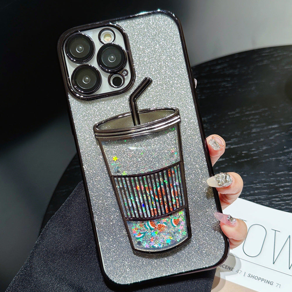 Electroplating Quicksand Cup Phone Case