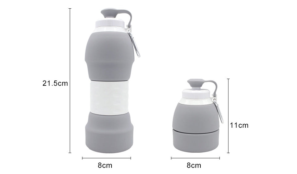 Silicone folding water bottle