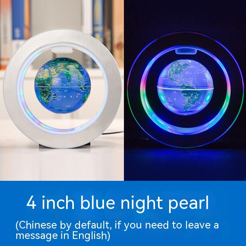 O-shaped Maglev Globe Luminous Self-rotating Ornaments