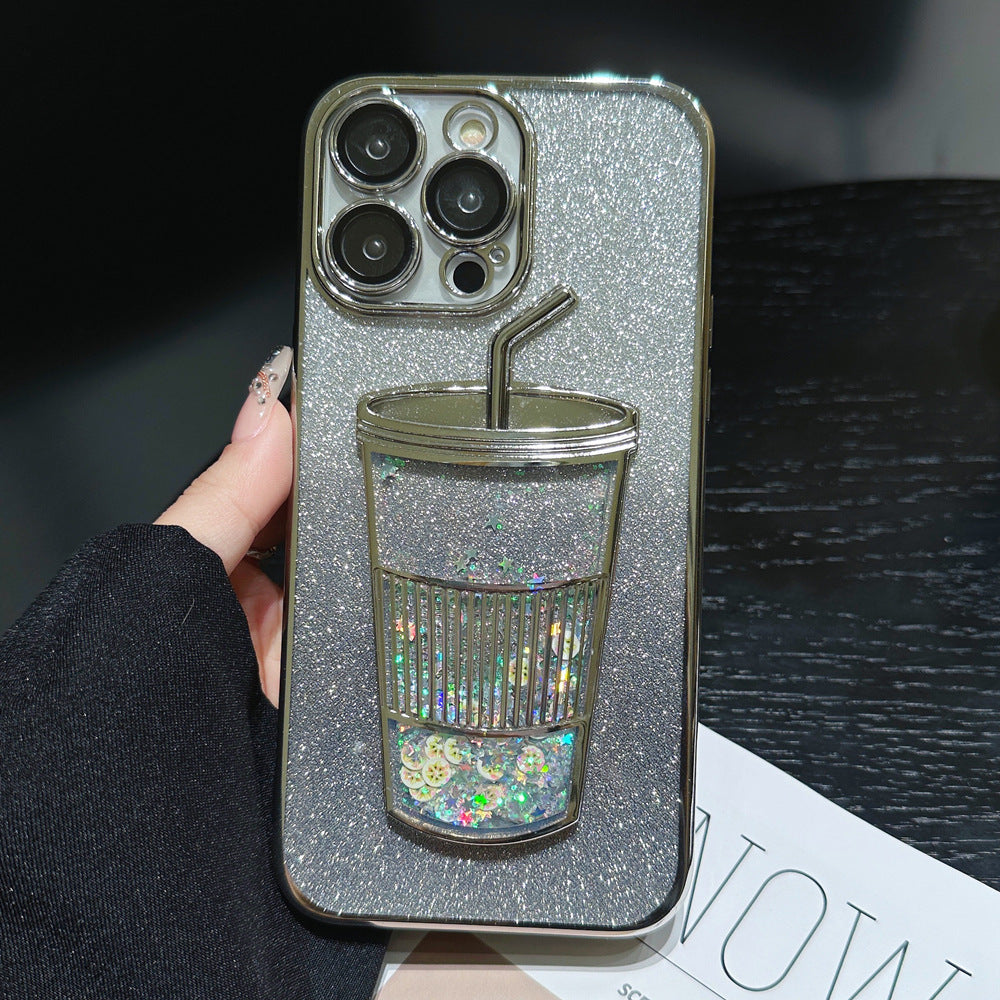 Electroplating Quicksand Cup Phone Case