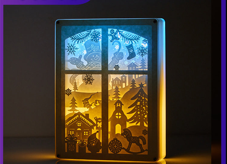 Three-dimensional Paper-cut Art Paper Carving Lamp