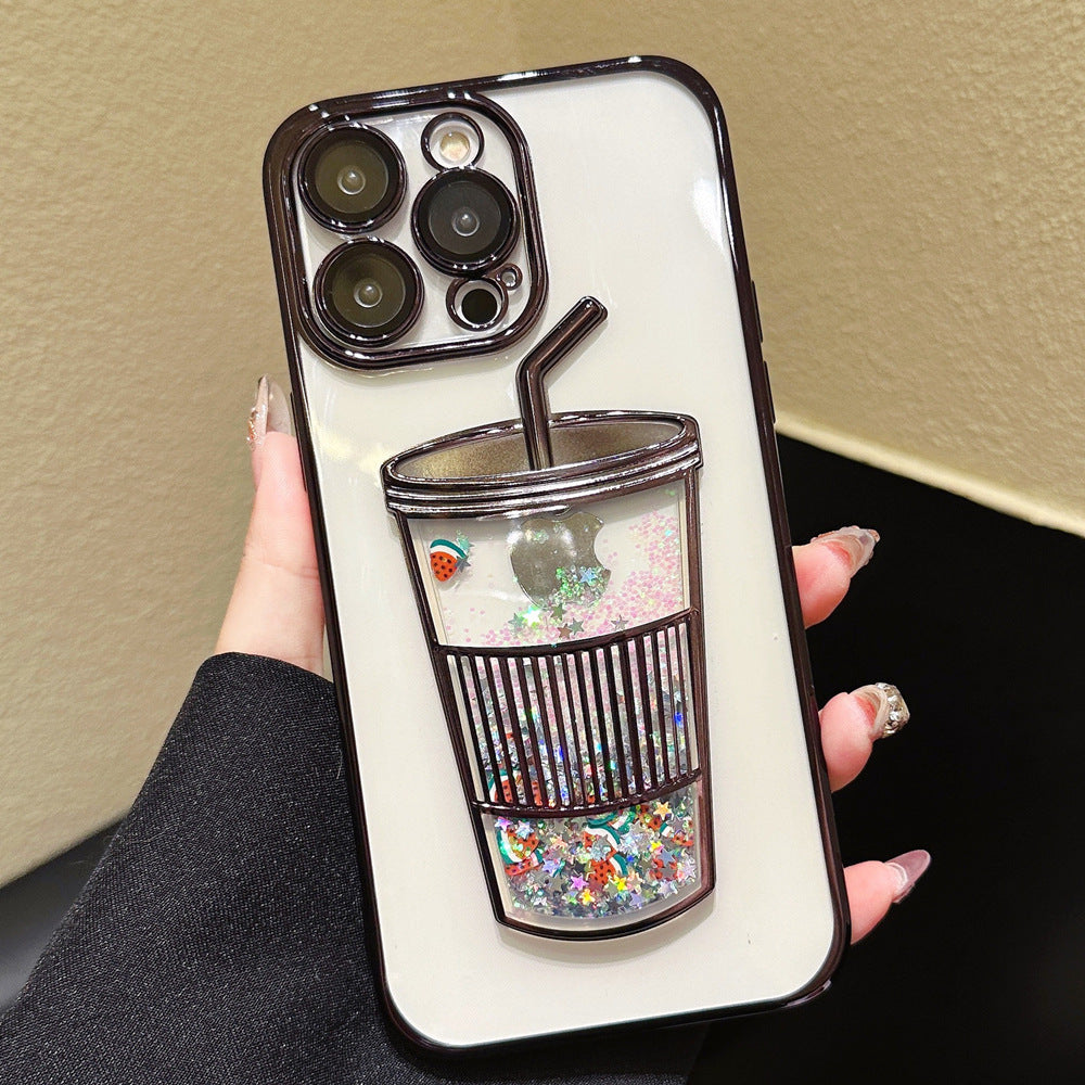 Electroplating Quicksand Cup Phone Case