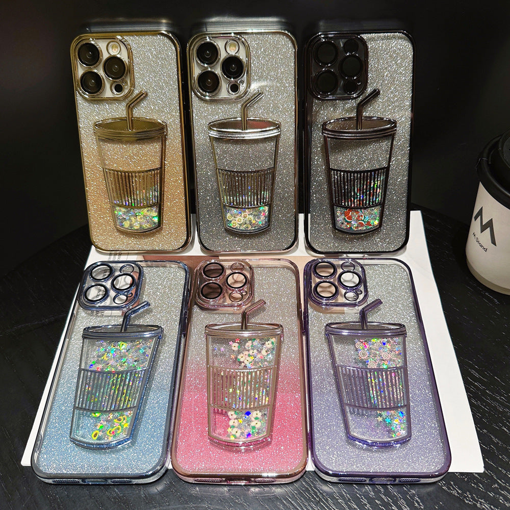 Electroplating Quicksand Cup Phone Case