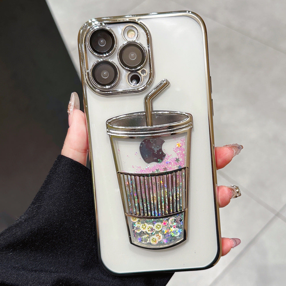 Electroplating Quicksand Cup Phone Case