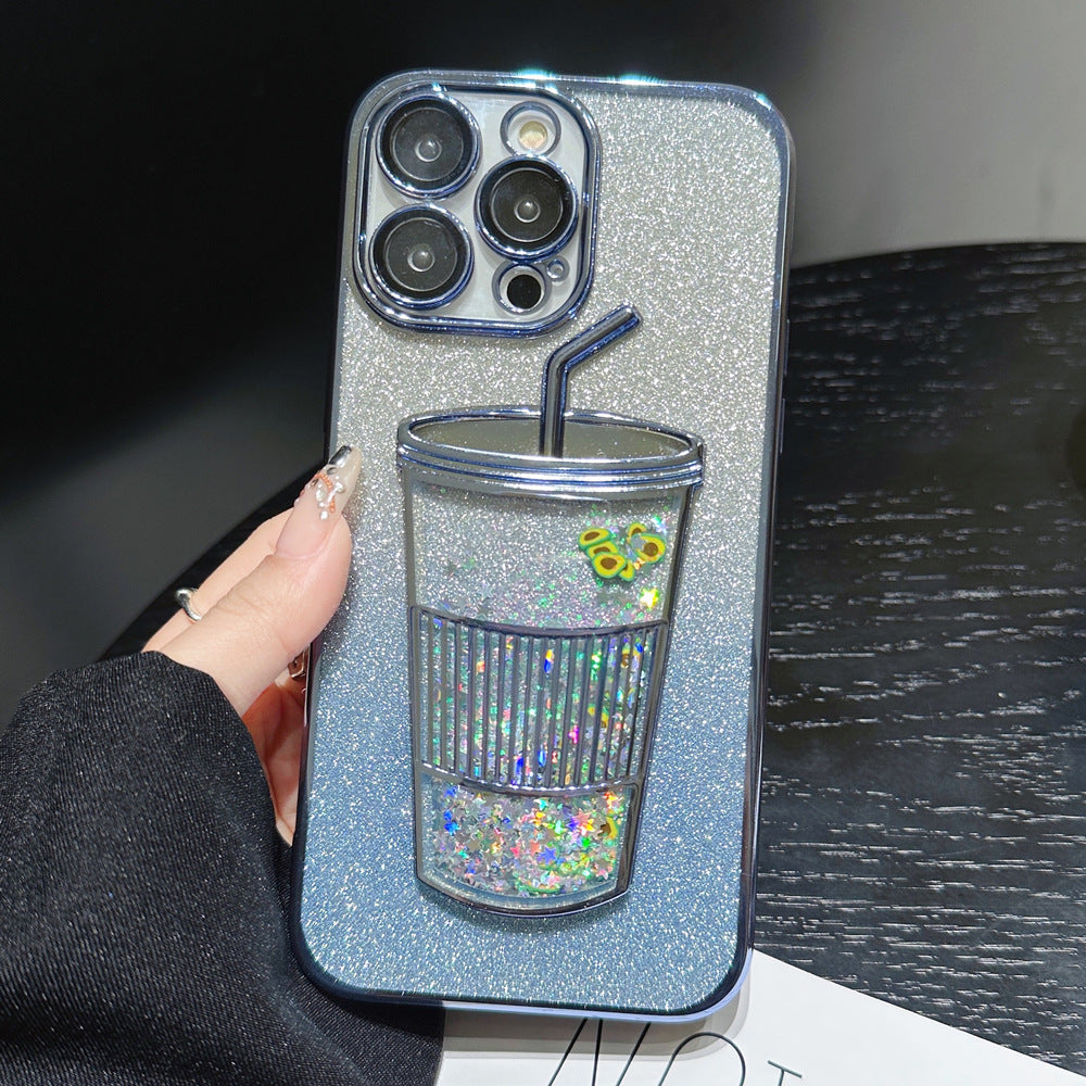 Electroplating Quicksand Cup Phone Case