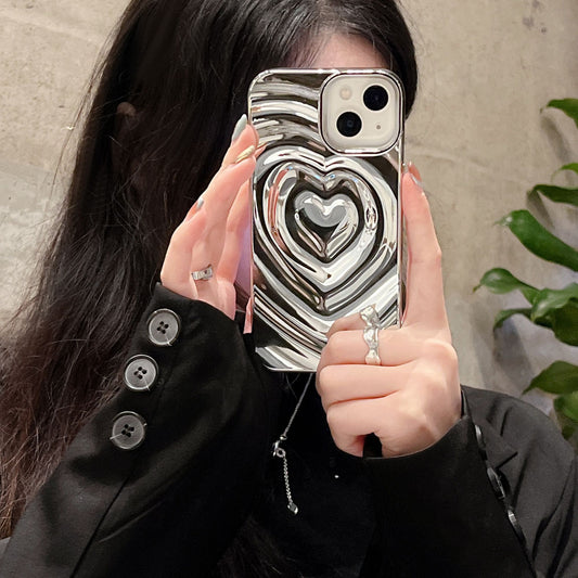 Solid Color Three-dimensional Love Phone Case