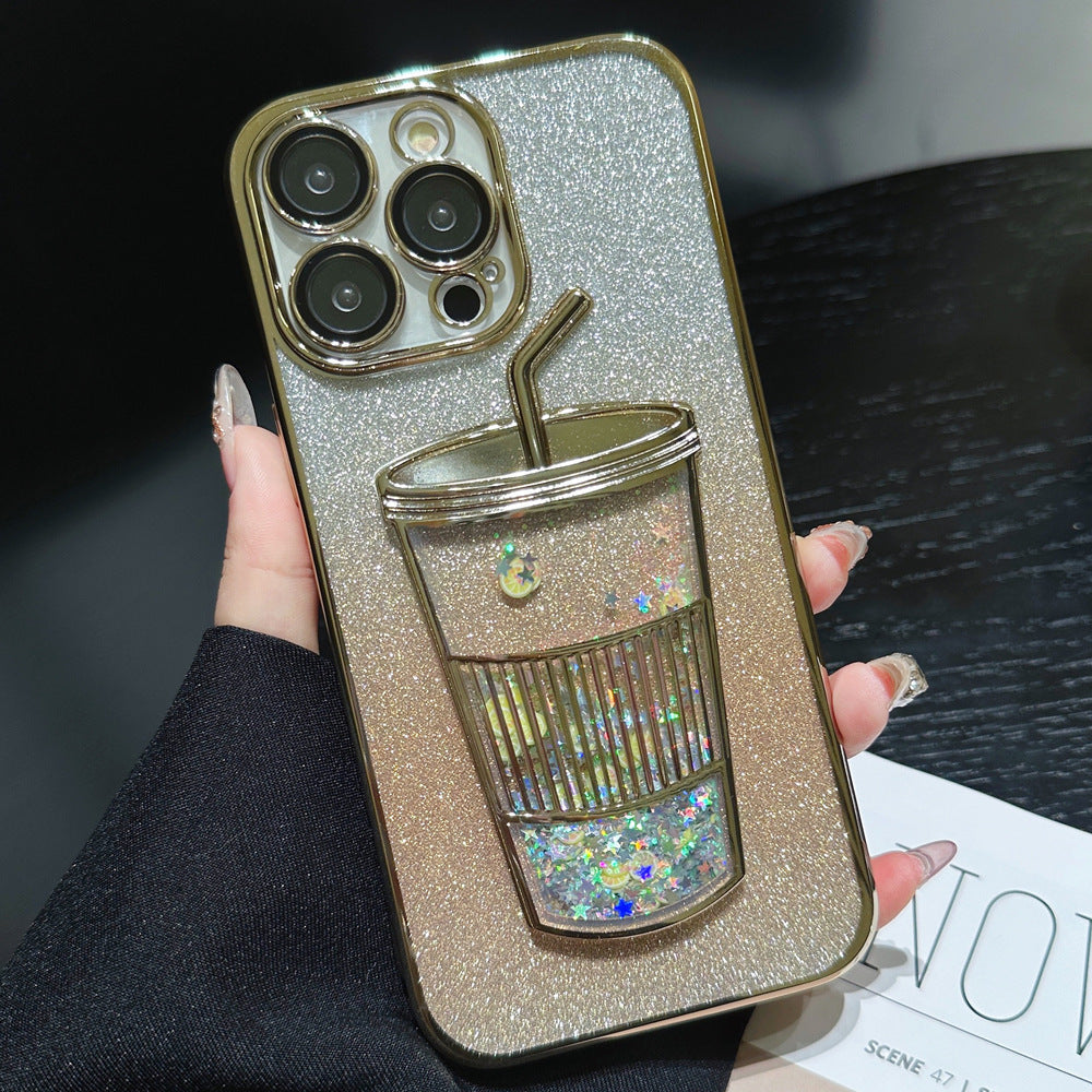 Electroplating Quicksand Cup Phone Case