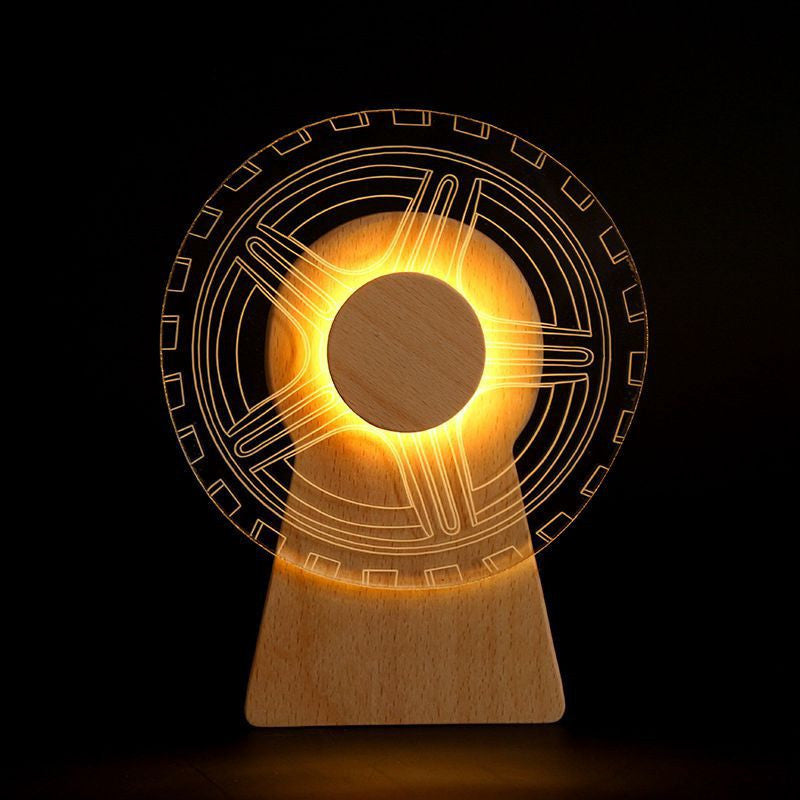 Rotating Windmill Music Night Light