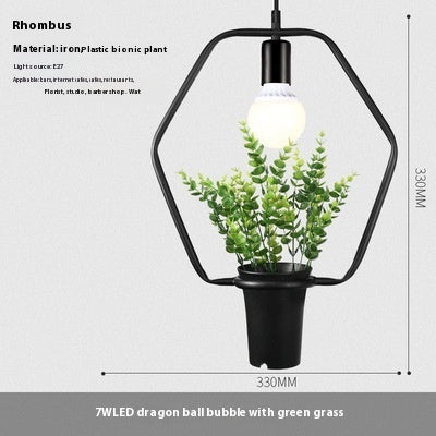 Modern Minimalist Geometric Wrought Iron Plant Flower Pot Chandelier