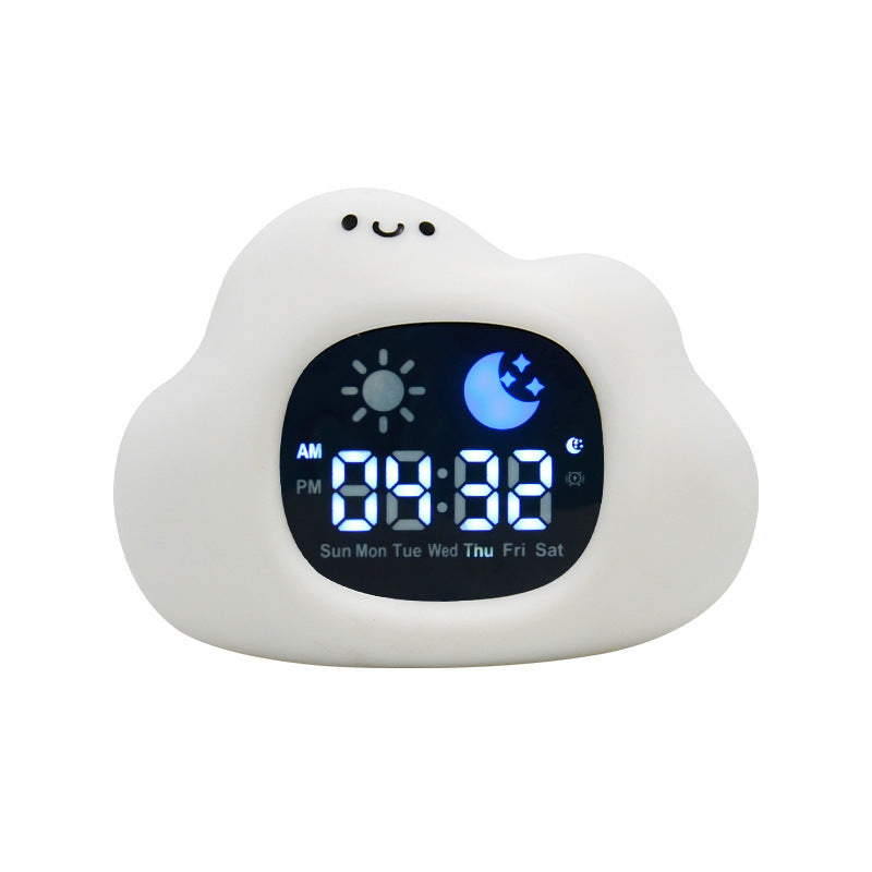 Alarm Clock LED Silicone Night Lamp